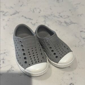 Native Gray and White Water Shoes Slip-On Ventilated